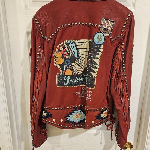 Rare Double D Ranch Escalante Motorcycle jacket embroidered studded 2X - Picture 2 of 2